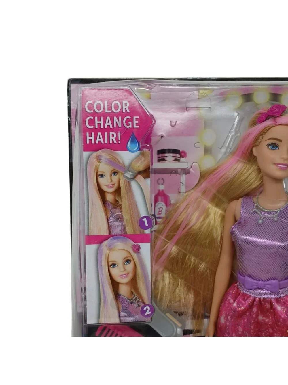 Barbie Color & Style Long Hair Changes Color w Styling Tool CFN47  #D-13